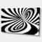 Designart - Spiral Black n White - Contemporary Canvas Art Print